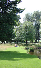 Image showing Sitting in the park