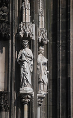 Image showing Detail from the facade of Cologne cathedral