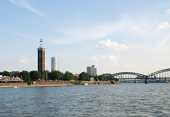 Image showing Architecture of Cologne seen from the Rhine river