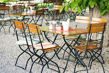 Image showing bavarian beer garden