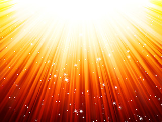Image showing Sunburst rays of sunlight tenplate. EPS 10