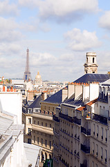 Image showing rooftops of Paris France Europe residential neighborhood Latin Q