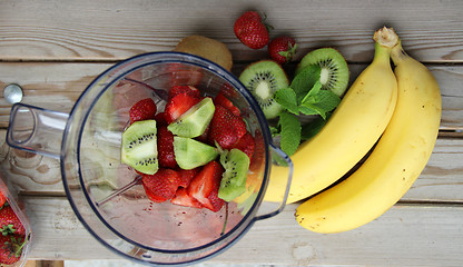 Image showing Fresh vivid smoothie ingredients