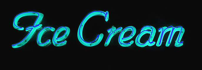 Image showing Ice cream neon sign