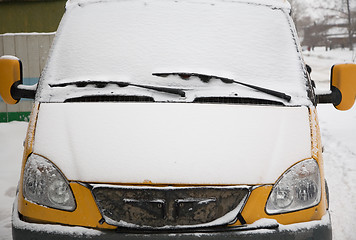 Image showing Snow covered car.