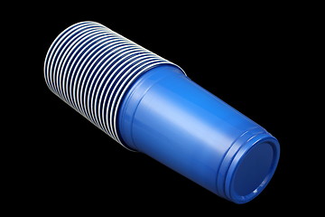 Image showing blue plastic cups