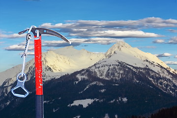 Image showing equipment for climbing the summit