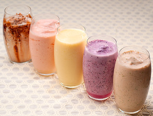 Image showing selection of fruits long drinks