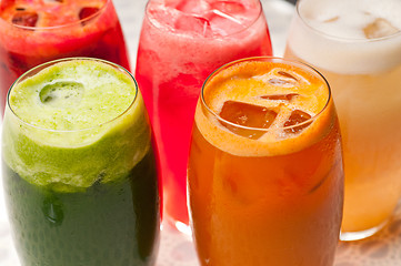 Image showing selection of fruits long drinks