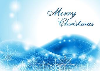 Image showing Bright blue Christmas background