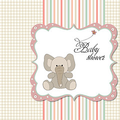 Image showing romantic baby girl announcement card