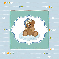 Image showing customizable greeting card with teddy bear