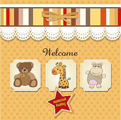 Image showing baby shower card with toys