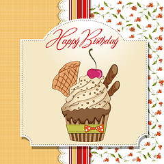 Image showing Birthday cupcake