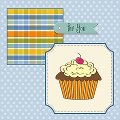 Image showing birthday card with cupcake