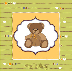 Image showing birthday card with teddy