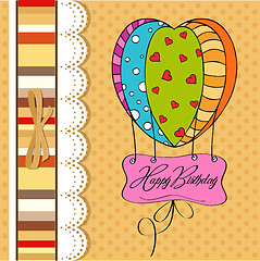 Image showing happy birthday card with balloons.