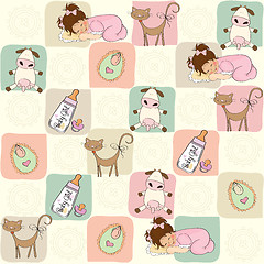 Image showing childish seamless pattern with toys