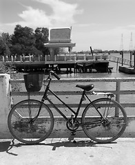 Image showing Bicycle by the water