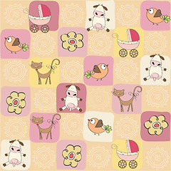 Image showing childish seamless pattern with toys