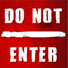 Image showing Red do not enter sign