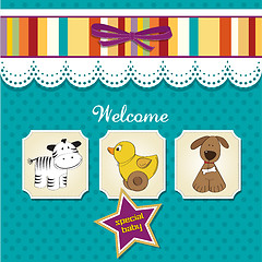 Image showing baby shower card with toys