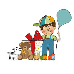 Image showing birthday greeting card with little boy 