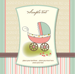 Image showing baby girl announcement card