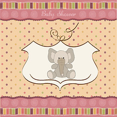 Image showing romantic baby girl announcement card