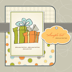 Image showing birthday card with gift box