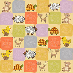 Image showing childish seamless pattern with toys