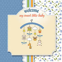 Image showing welcome baby announcement card