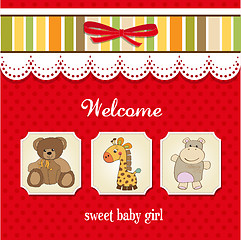 Image showing baby shower card with toys