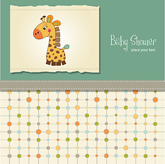 Image showing baby shower card with giraffe