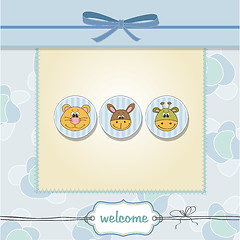 Image showing delicate baby boy shower card