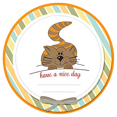 Image showing kitty wishes you a nice day