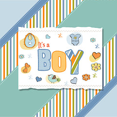 Image showing baby boy shower card