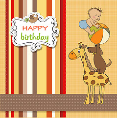 Image showing funny cartoon birthday greeting card