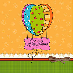 Image showing happy birthday card with balloons.
