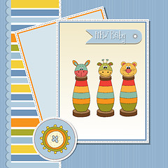 Image showing baby shower card with toys