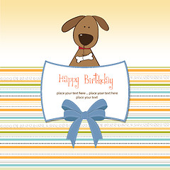 Image showing birthday card with dog