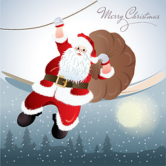 Image showing Santa Claus, greeting card design