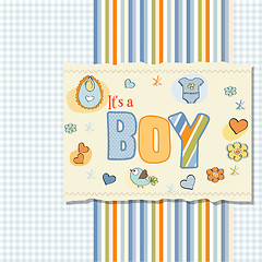 Image showing baby boy shower card