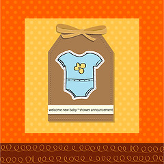 Image showing baby boy shower card