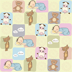 Image showing childish seamless pattern with toys