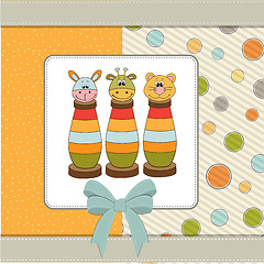 Image showing baby shower card with toys