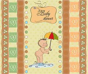 Image showing new baby announcement card