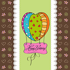 Image showing happy birthday card with balloons.