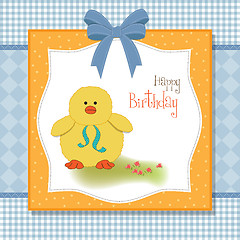 Image showing birthday card with little duck