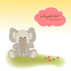 Image showing delicate greeting card with elephant